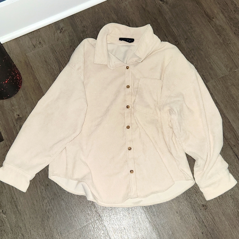 Oversized Corduroy Button Down